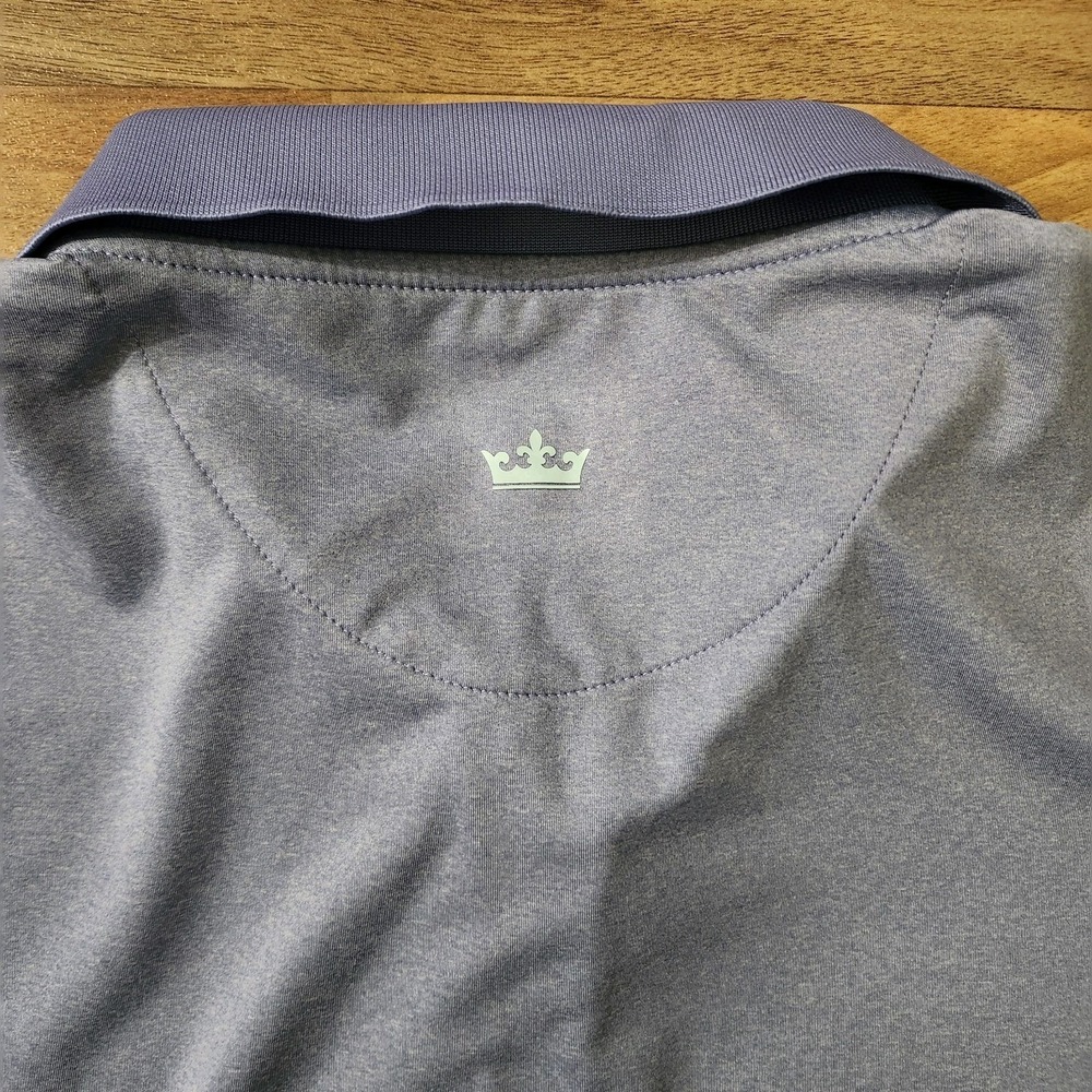 NWT Peter Millar Womens Crown Logo Zip Polo Shirt Purple Zurich Classic Size XL - Picture 12 of 14